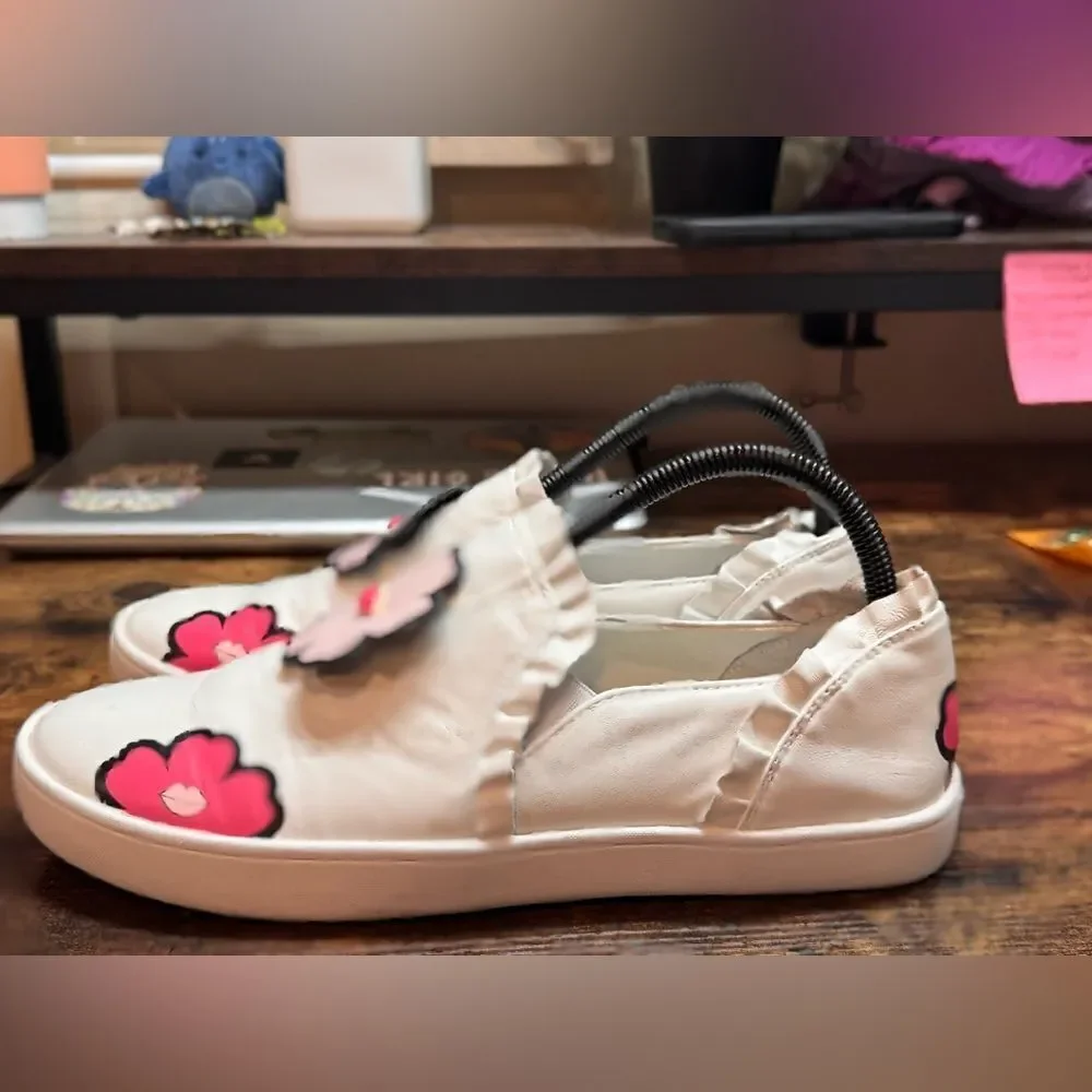 Kate Spade Lima White Heart‎ Design sneakers size 8.5